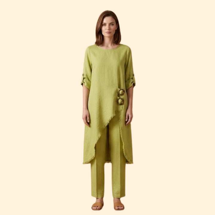Women’s Two-Piece Set with Decorative Rings