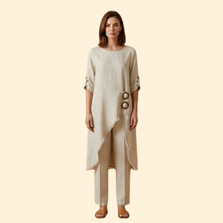 Women’s Two-Piece Set with Decorative Rings