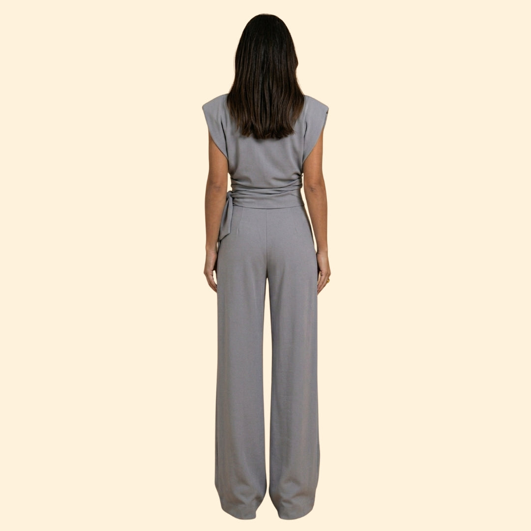Women’s Two-Piece Set with Draped Top