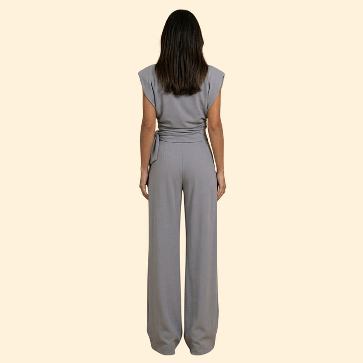 Women’s Two-Piece Set with Draped Top