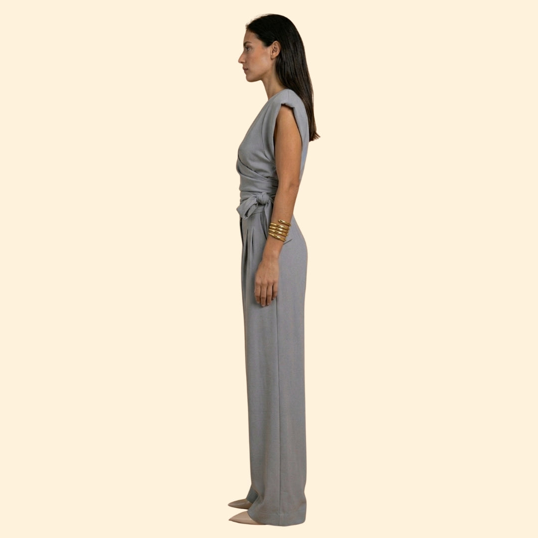 Women’s Two-Piece Set with Draped Top
