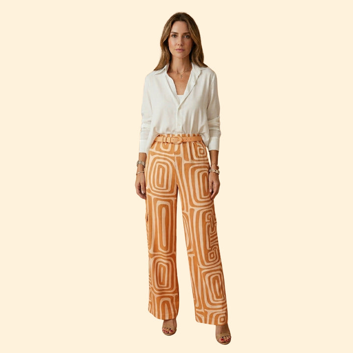Women’s Two-Piece Set with Geometric Print