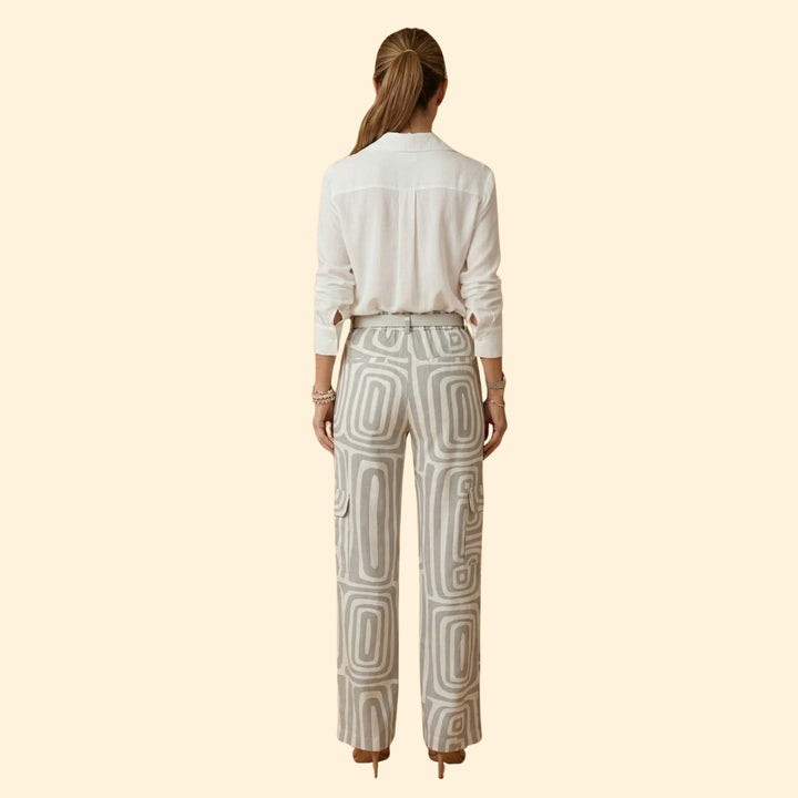 Women’s Two-Piece Set with Geometric Print