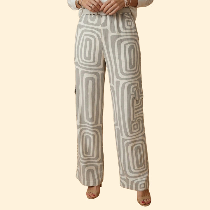 Women’s Two-Piece Set with Geometric Print