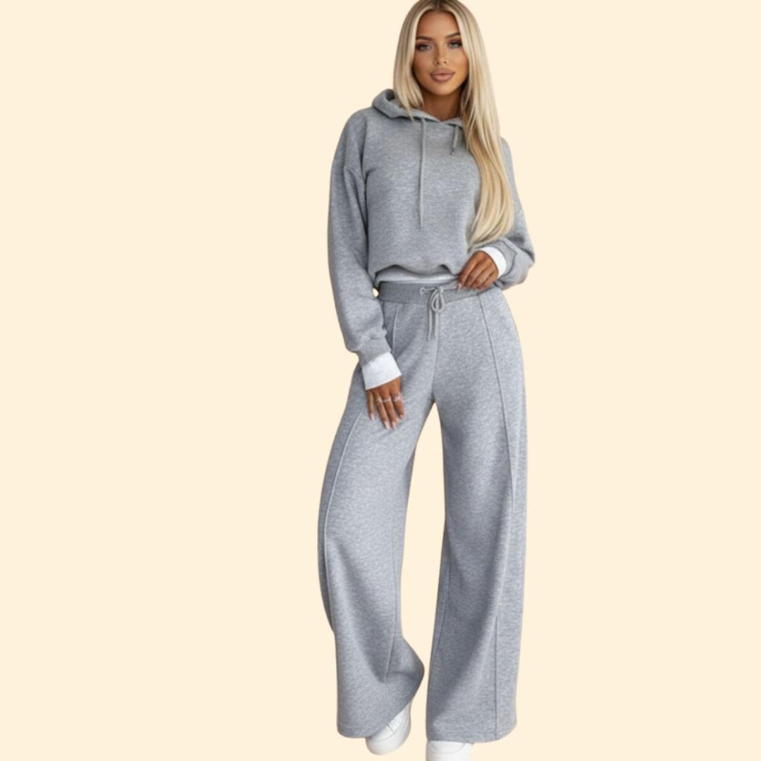 Women’s Two-Piece Set with Hooded Top