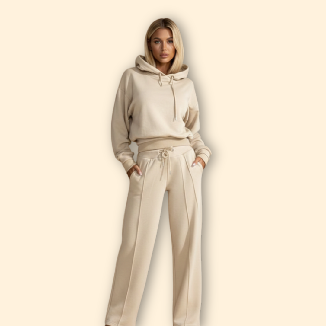 Women’s Two-Piece Set with Hooded Top