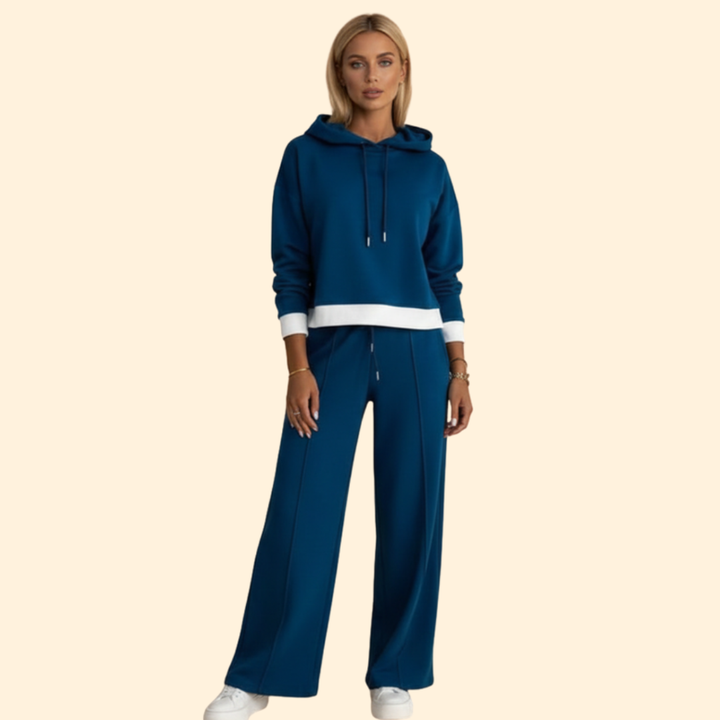 Women’s Two-Piece Set with Hooded Top