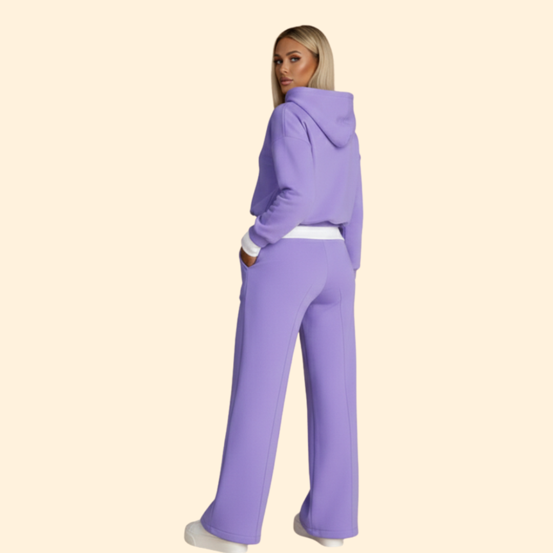 Women’s Two-Piece Set with Hooded Top