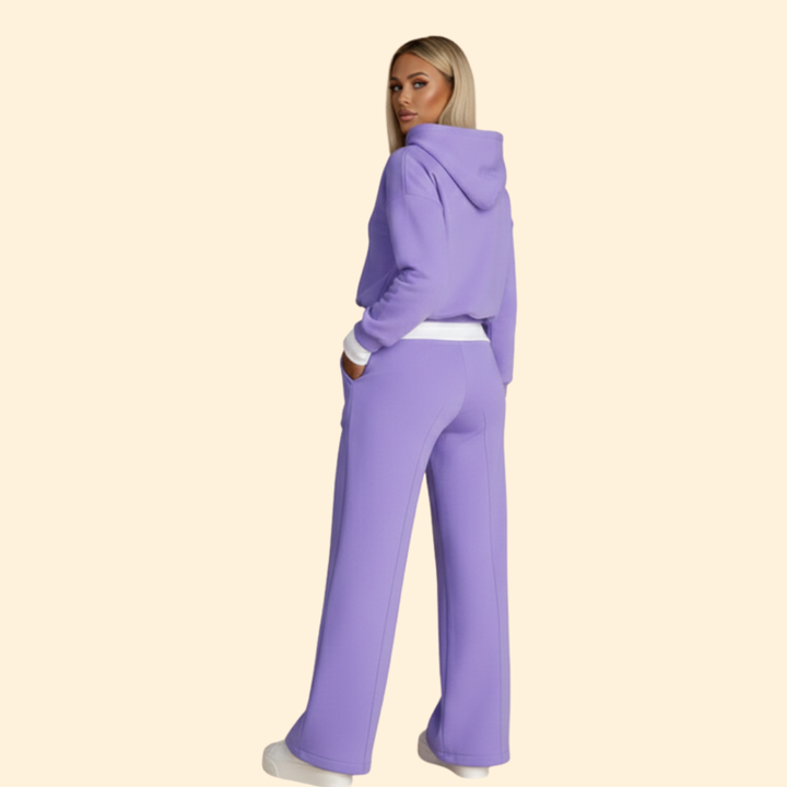 Women’s Two-Piece Set with Hooded Top