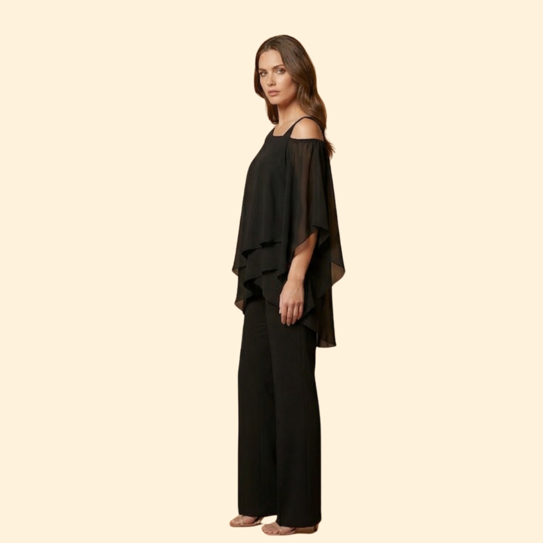 Women’s Two-Piece Set with Layered Tunic Top
