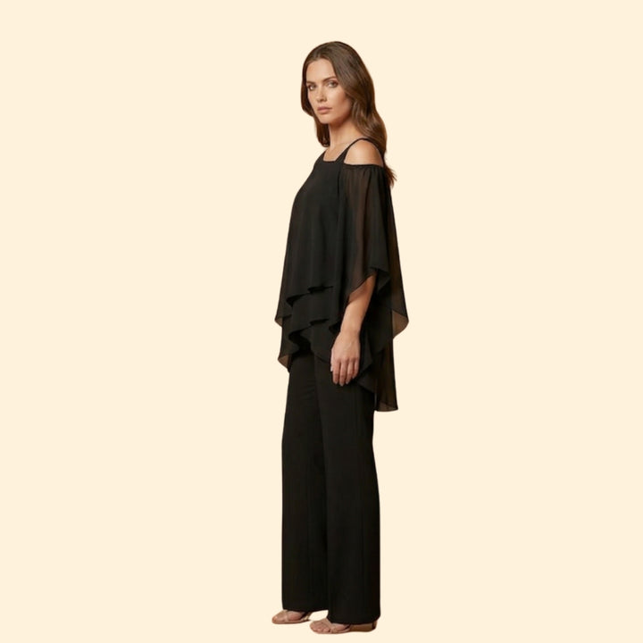 Women’s Two-Piece Set with Layered Tunic Top
