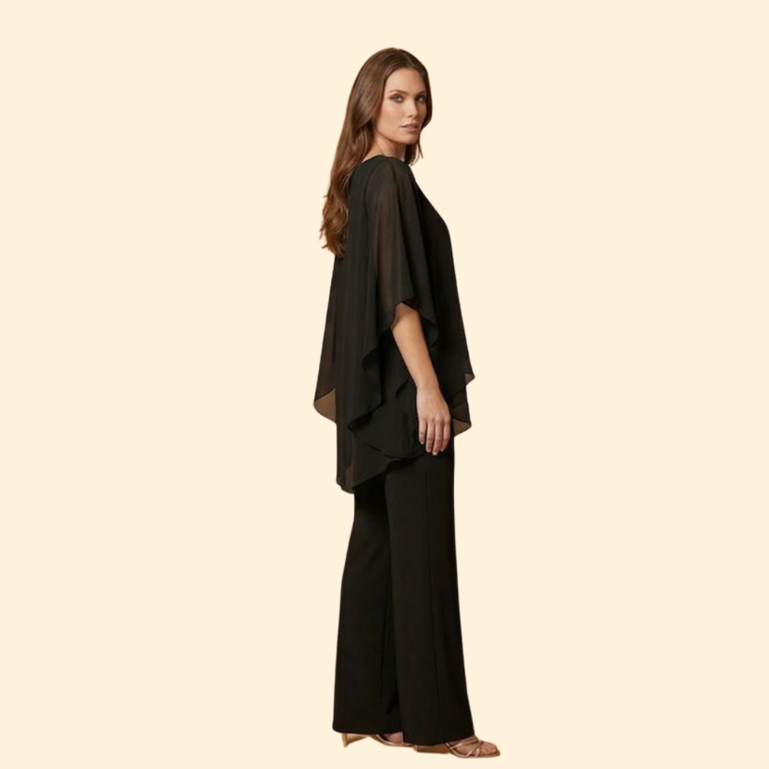 Women’s Two-Piece Set with Layered Tunic Top
