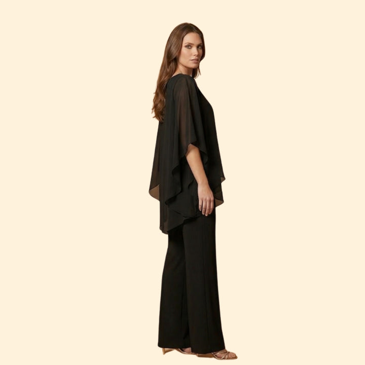 Women’s Two-Piece Set with Layered Tunic Top