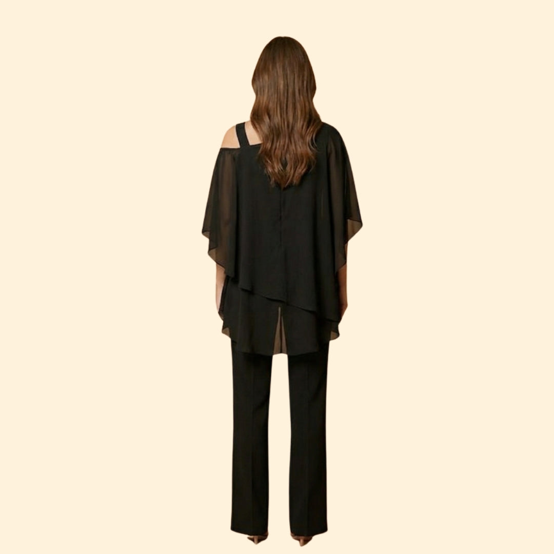 Women’s Two-Piece Set with Layered Tunic Top