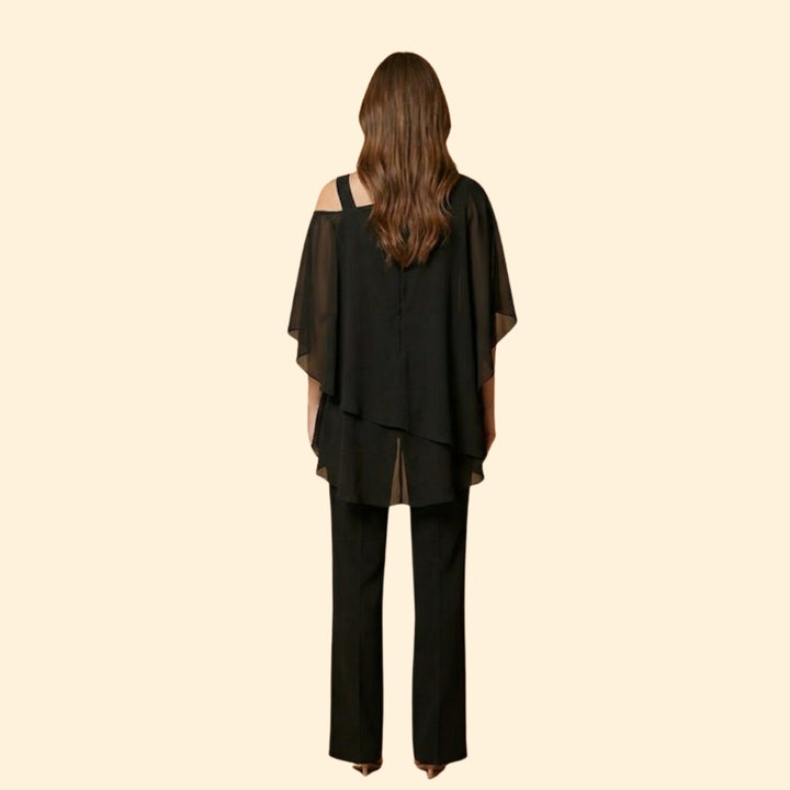 Women’s Two-Piece Set with Layered Tunic Top