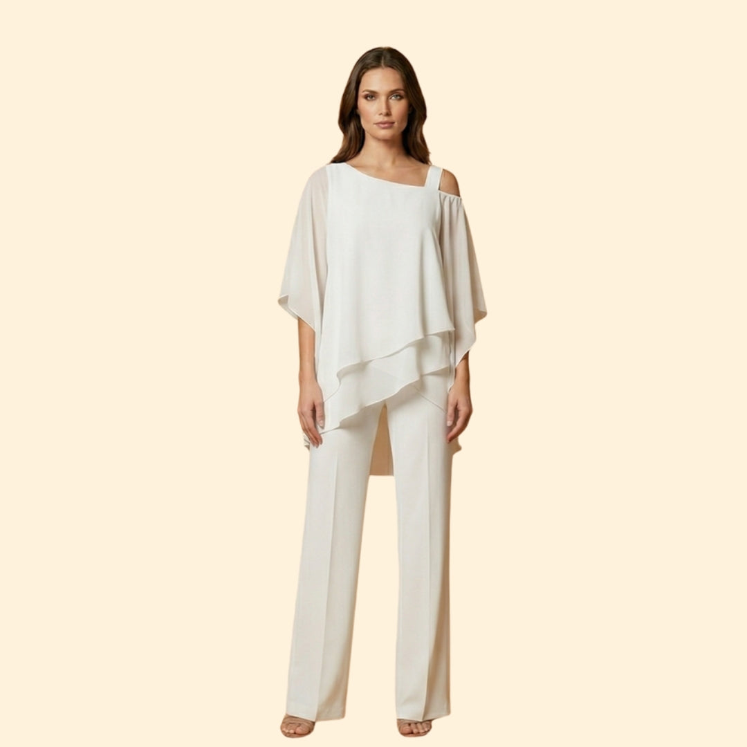 Women’s Two-Piece Set with Layered Tunic Top
