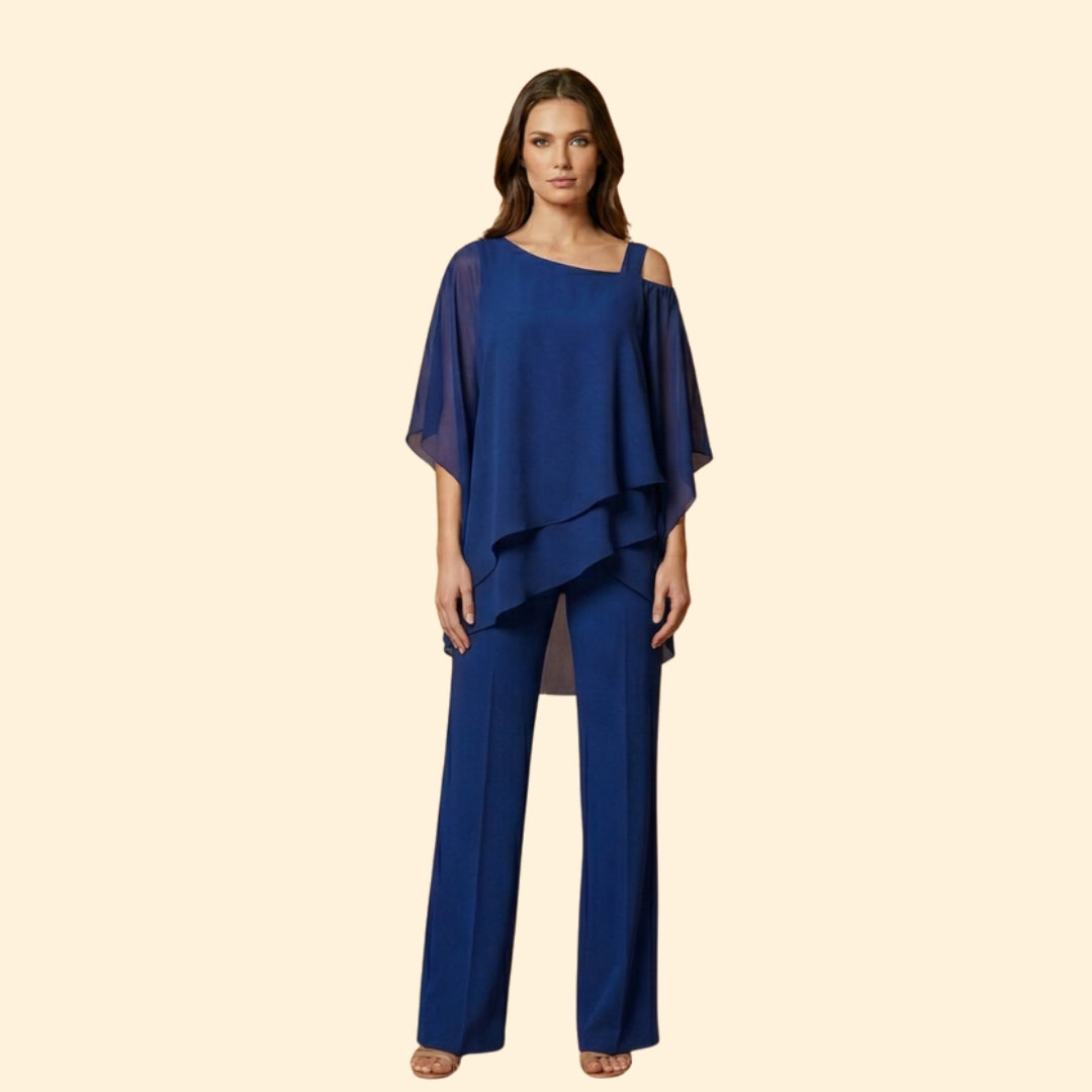 Women’s Two-Piece Set with Layered Tunic Top