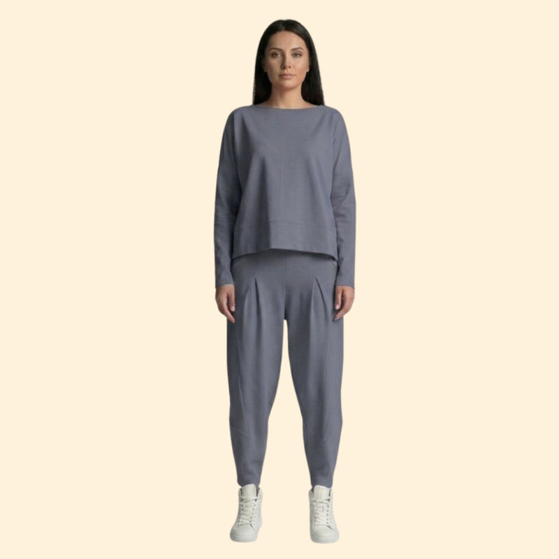 Women’s Two-Piece Set with Long Sleeve Top