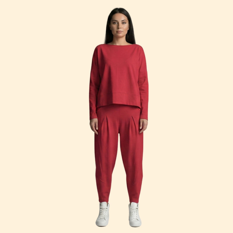 Women’s Two-Piece Set with Long Sleeve Top