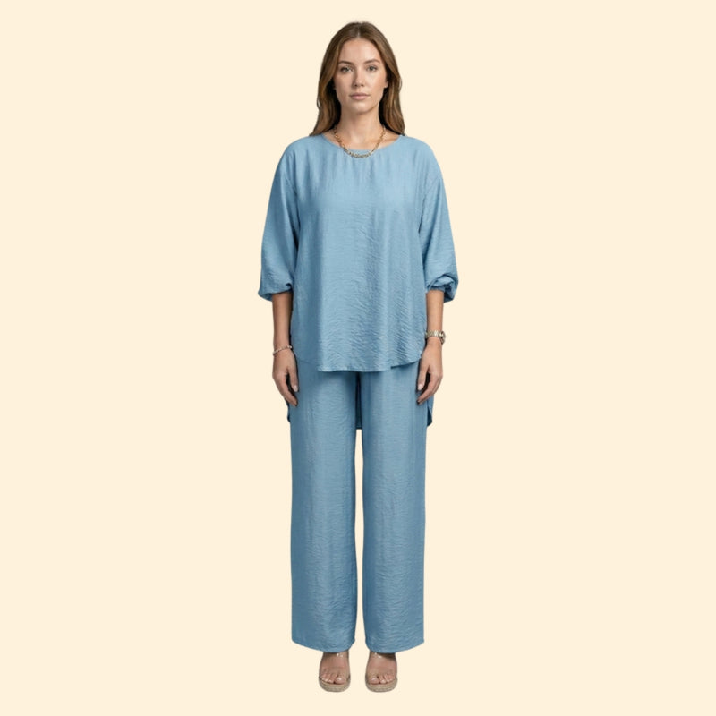 Women’s Two-Piece Set with Loose Fit Top