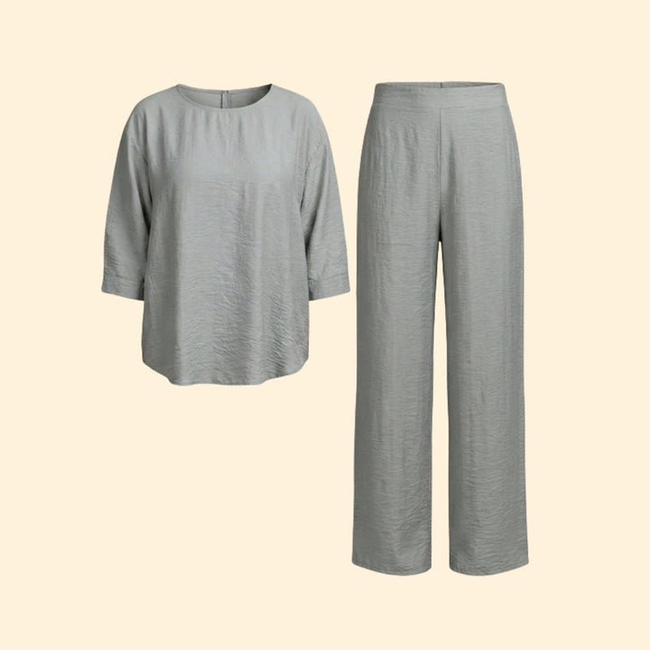 Women’s Two-Piece Set with Loose Fit Top