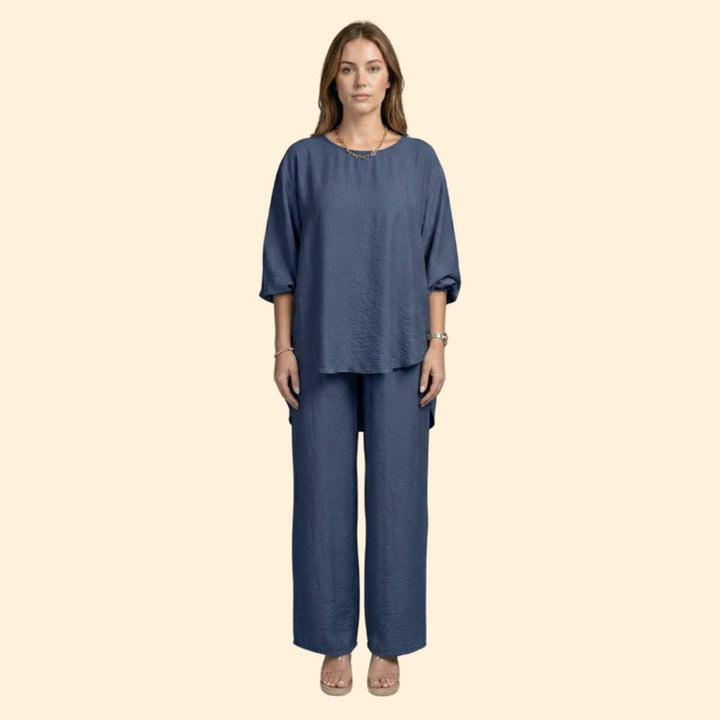 Women’s Two-Piece Set with Loose Fit Top