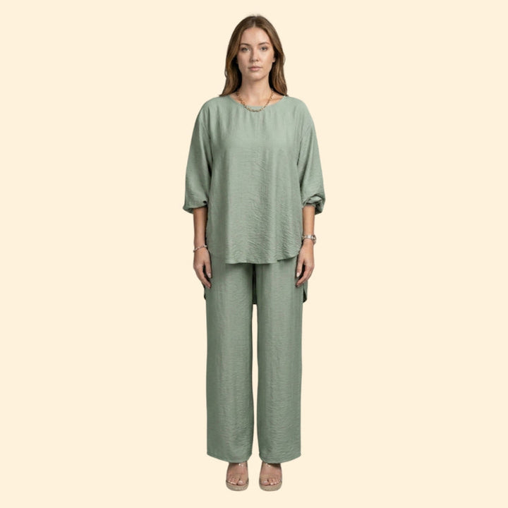 Women’s Two-Piece Set with Loose Fit Top