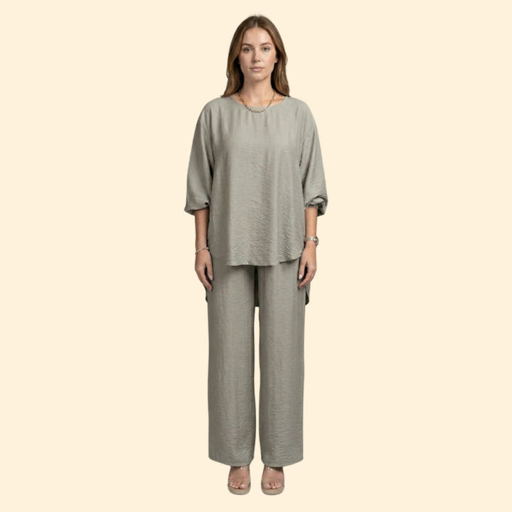 Women’s Two-Piece Set with Loose Fit Top