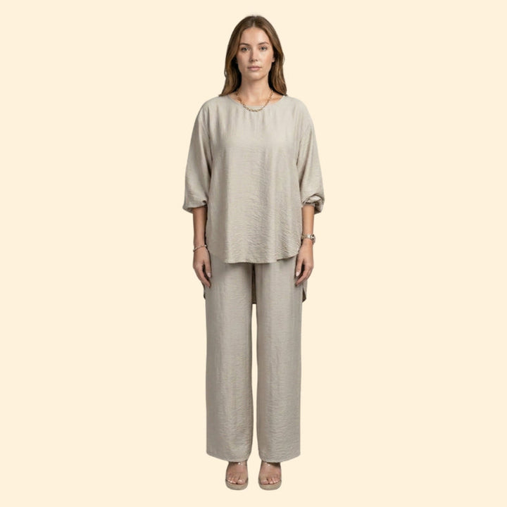 Women’s Two-Piece Set with Loose Fit Top