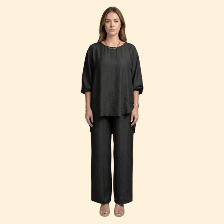 Women’s Two-Piece Set with Loose Fit Top