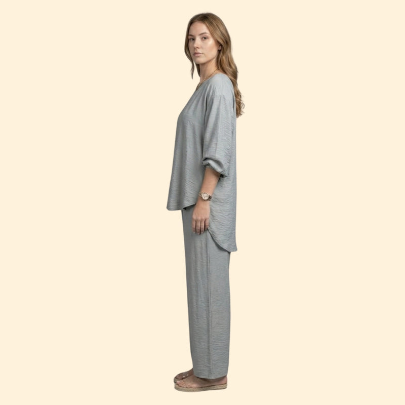 Women’s Two-Piece Set with Loose Fit Top