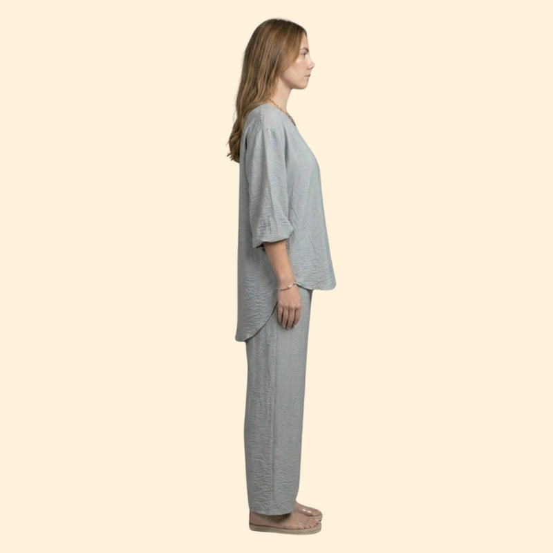 Women’s Two-Piece Set with Loose Fit Top