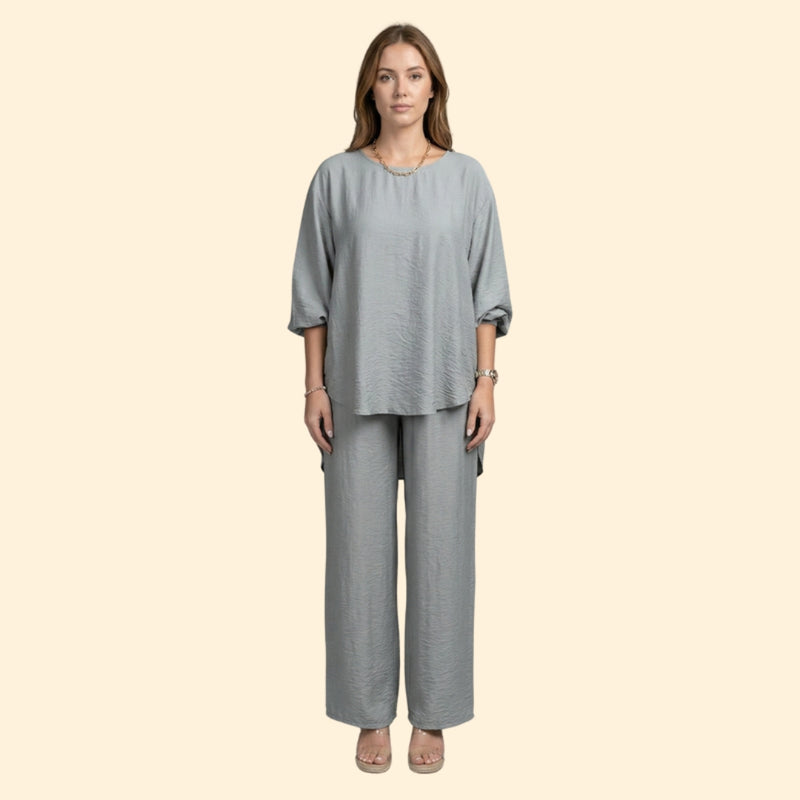 Women’s Two-Piece Set with Loose Fit Top