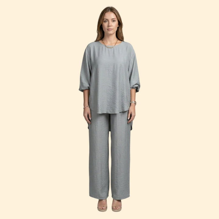 Women’s Two-Piece Set with Loose Fit Top