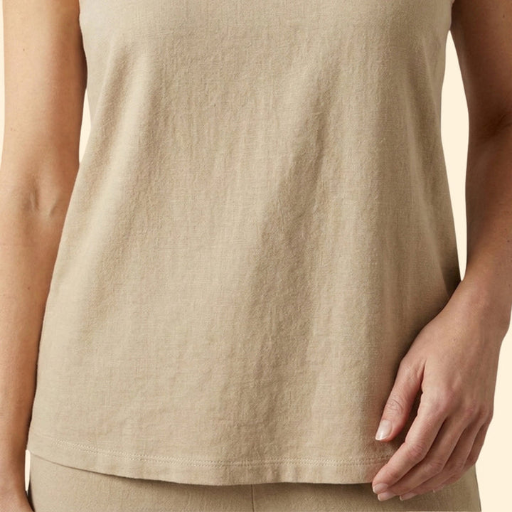 Women’s Two-Piece Set with Sleeveless Top
