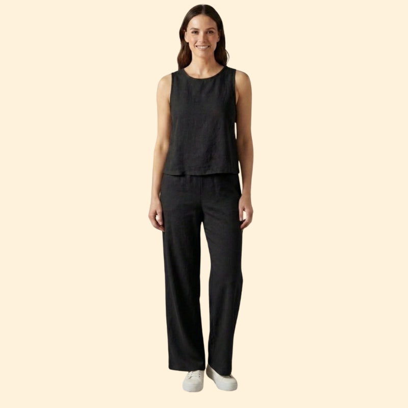 Women’s Two-Piece Set with Sleeveless Top
