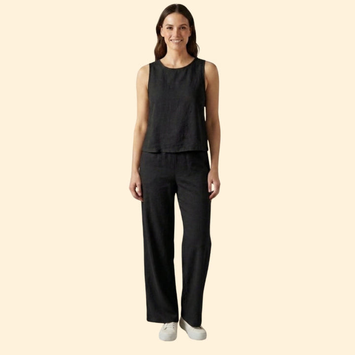 Women’s Two-Piece Set with Sleeveless Top