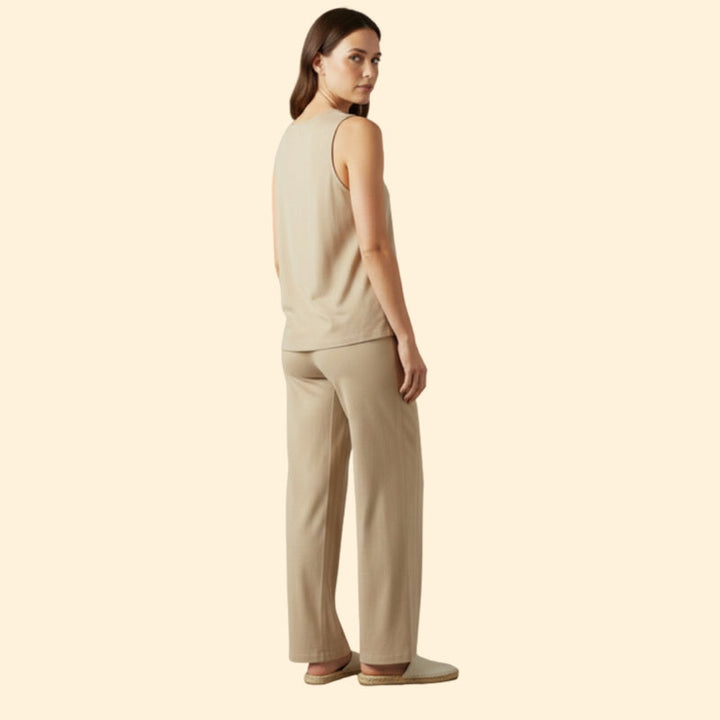 Women’s Two-Piece Set with Sleeveless Top