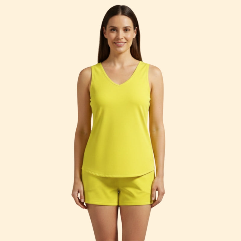 Women’s Two-Piece Set with Sleeveless Top and Shorts