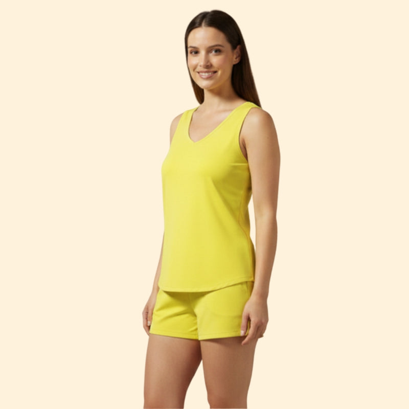 Women’s Two-Piece Set with Sleeveless Top and Shorts