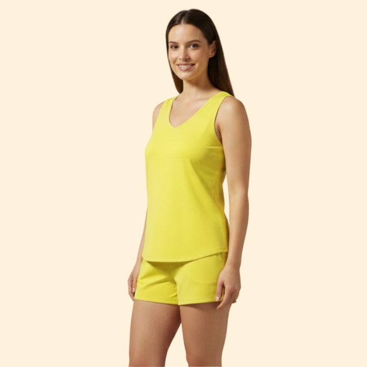 Women’s Two-Piece Set with Sleeveless Top and Shorts