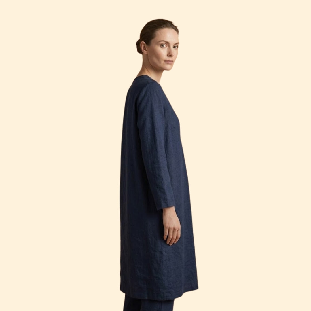 Women’s Two-Piece Set with V-Neck Tunic