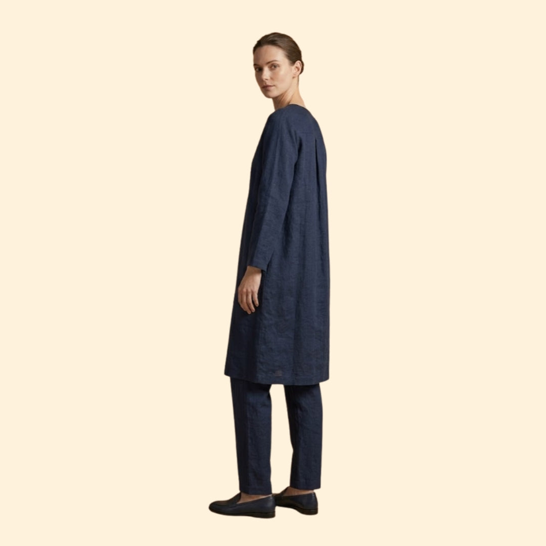Women’s Two-Piece Set with V-Neck Tunic
