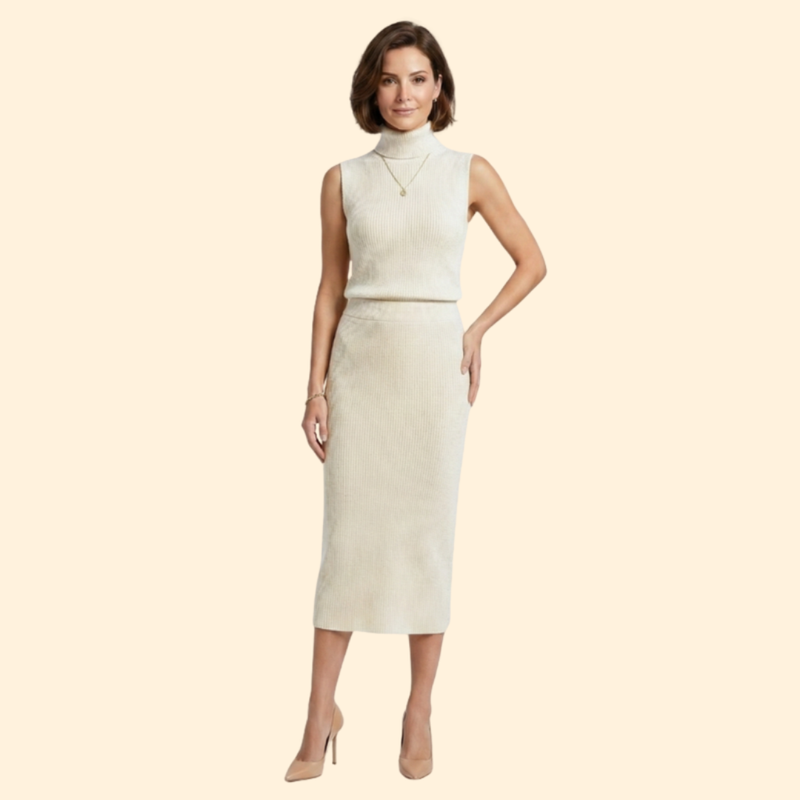 Women’s Two-Piece Skirt Set with Sleeveless Top