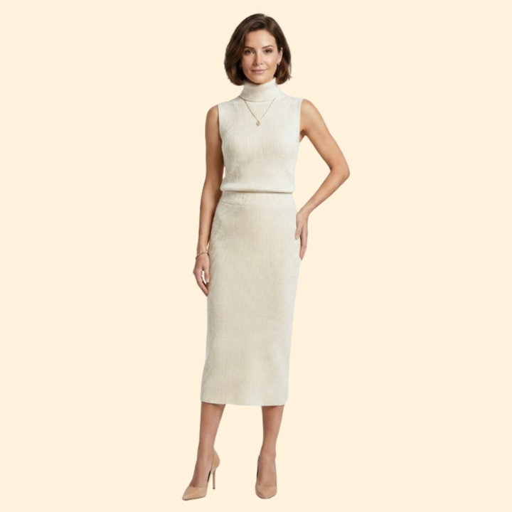 Women’s Two-Piece Skirt Set with Sleeveless Top