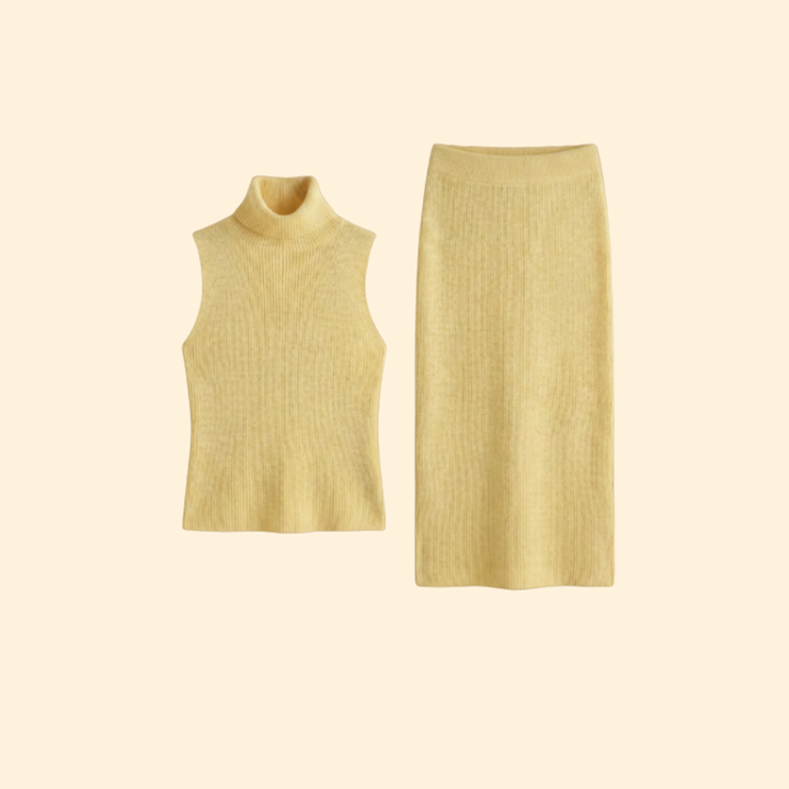 Women’s Two-Piece Skirt Set with Sleeveless Top