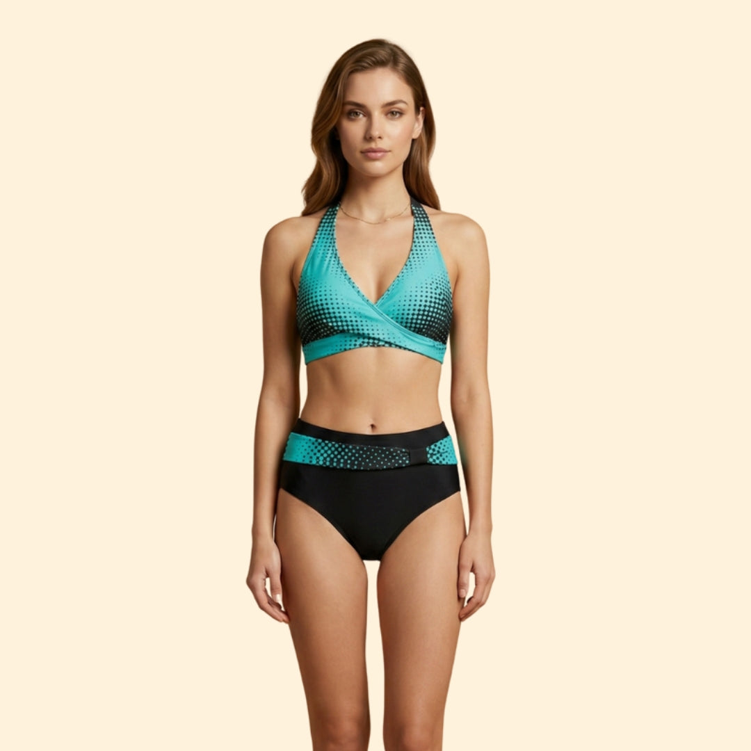 Women’s Two-Piece Swimwear with Criss-Cross Design