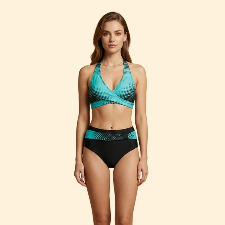 Women’s Two-Piece Swimwear with Criss-Cross Design