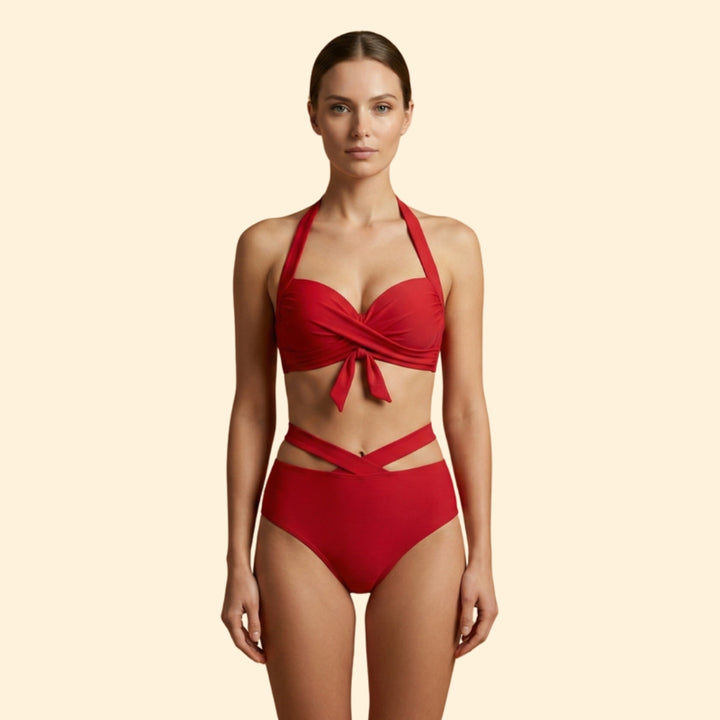 Women’s Two-Piece Swimwear with Figure-Flattering Design