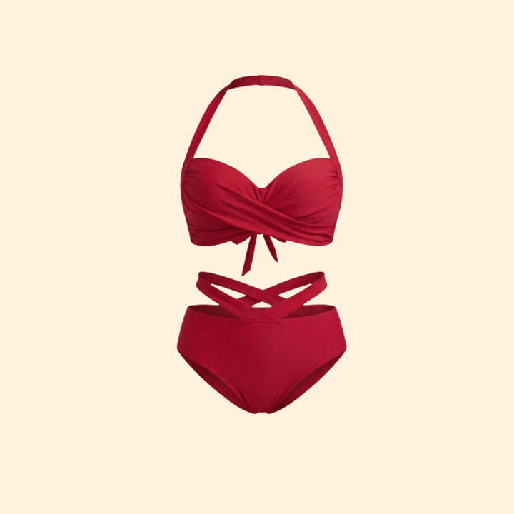 Women’s Two-Piece Swimwear with Figure-Flattering Design
